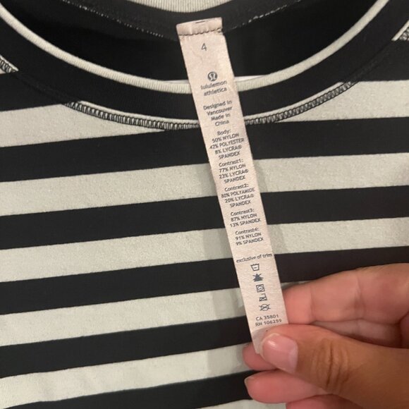Lululemon striped long sleeve top size 4 - Picture 7 of 10